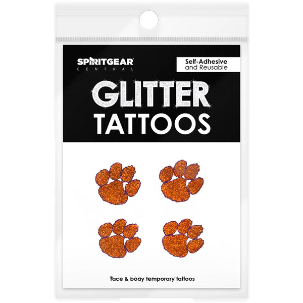 Clemson Glitter Tattoo (4 Pack)