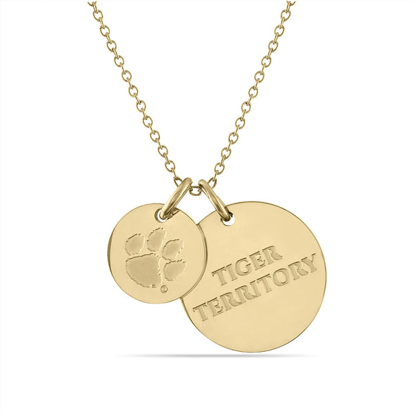 Clemson Gold Coin Necklace