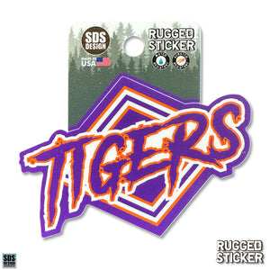 Clemson Graffiti Tigers Diamond Rugged Decal