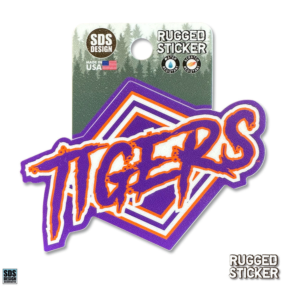 Clemson Graffiti Tigers Diamond Rugged Decal