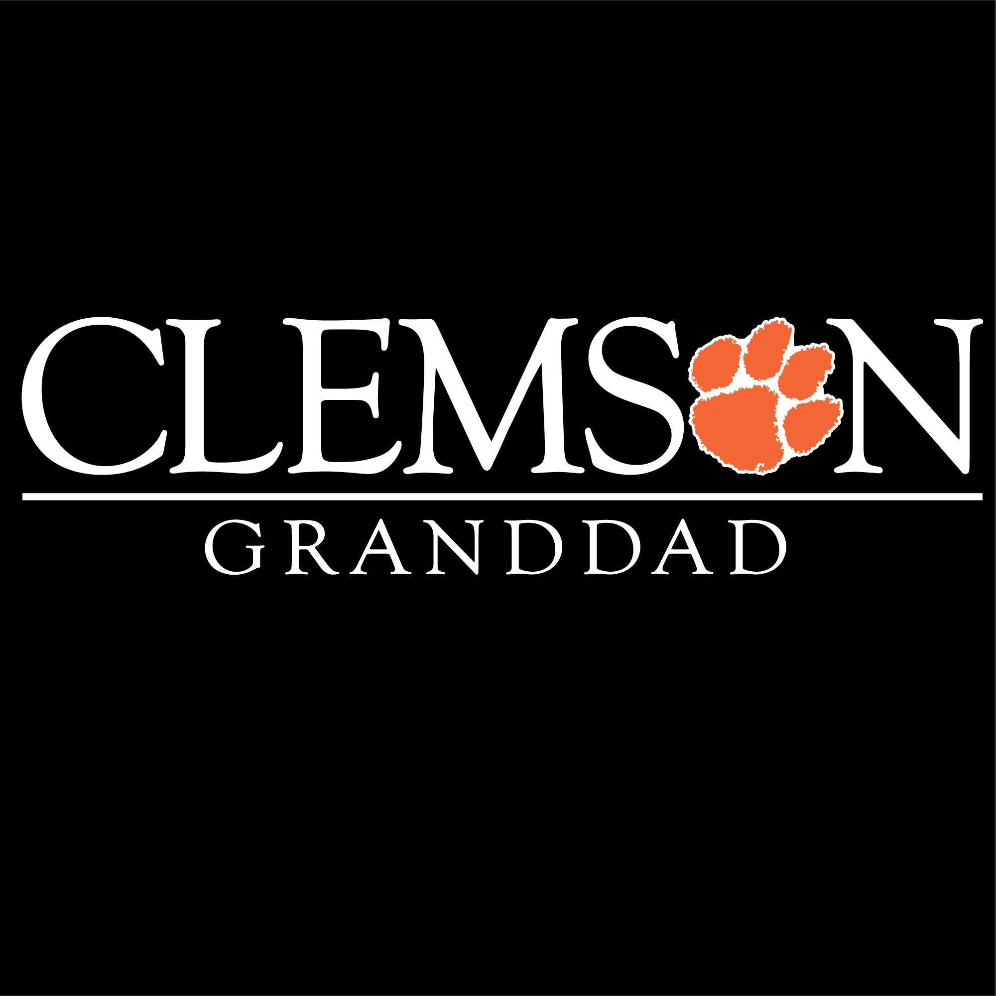 Clemson Granddad Wordmark Decal