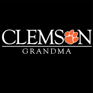 Clemson Grandma Wordmark Decal - WHITE
