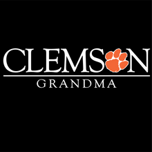 Clemson Grandma Wordmark Decal - WHITE