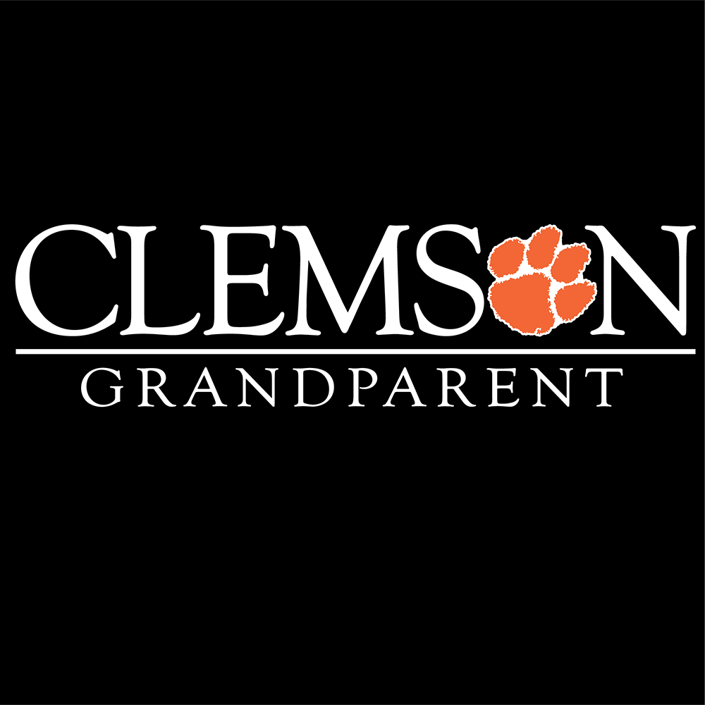 Clemson Grandparent Wordmark Decal - WHITE