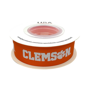 Clemson Grosgrain Ribbon Spool - ORANGE