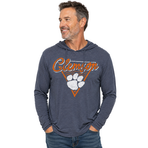Clemson Harbor Hoodie Tee - NAVY