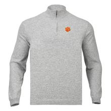 Clemson Harlestons Bennett Quarter-Zip Sweater - GREY