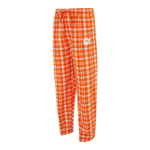 Clemson Hawthorne Flannel Pant - ORANGE