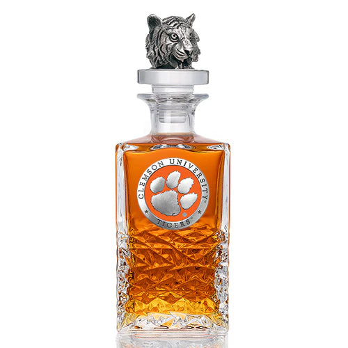 Clemson Heritage Decanter with Tiger Head