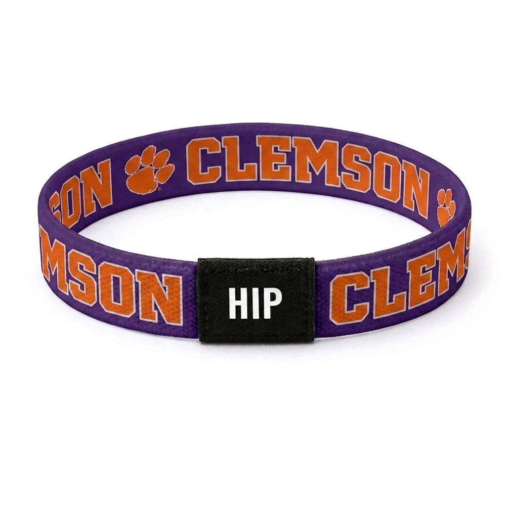 Clemson Hip Heads Bracelet Hair Tie - PURPLE