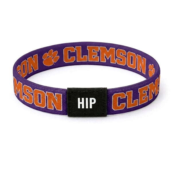 Clemson Hip Heads Bracelet Hair Tie - PURPLE