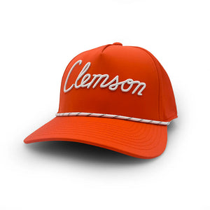 Clemson House Script Rope Cap - ORANGE
