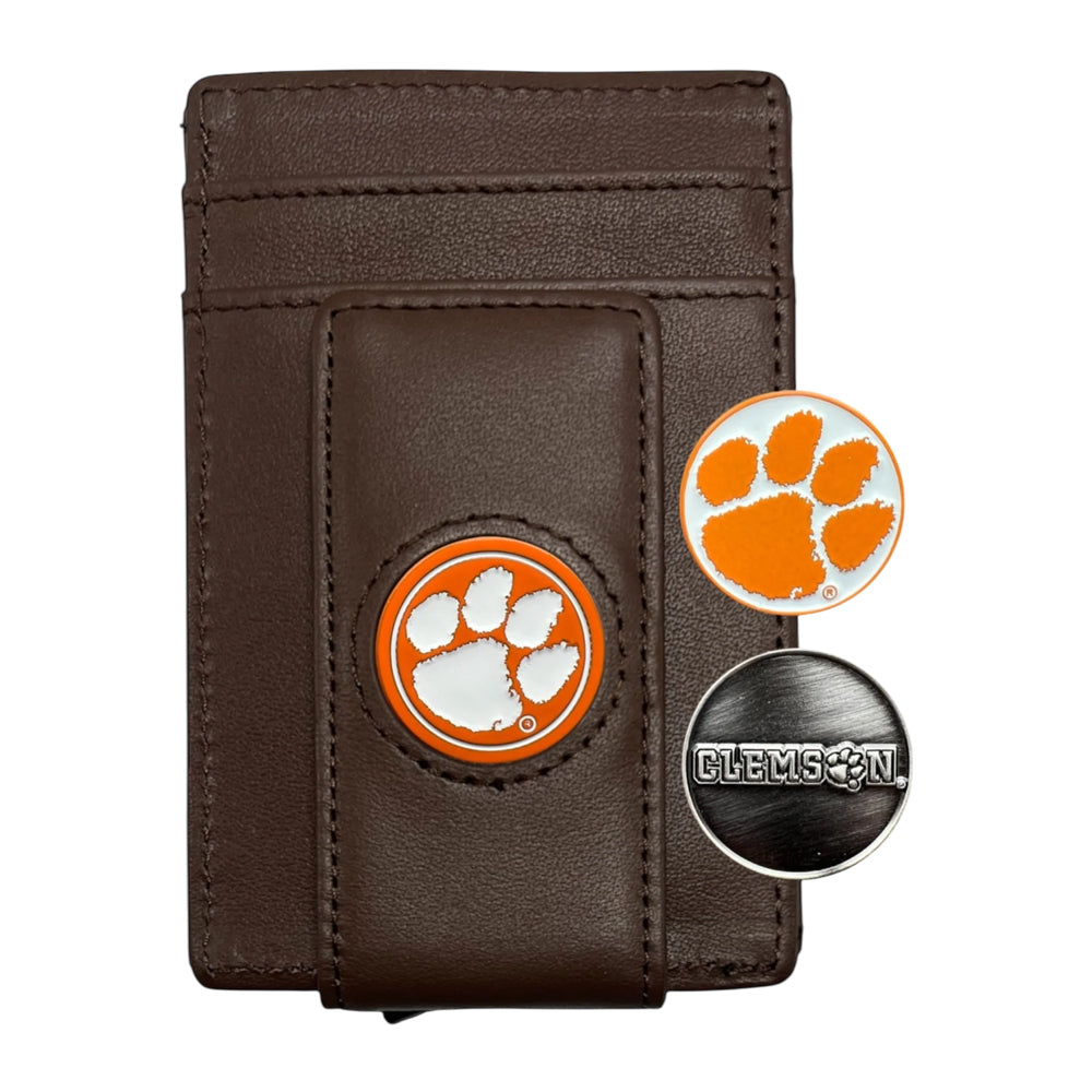 Clemson Icon Pop-Up Wallet - BROWN