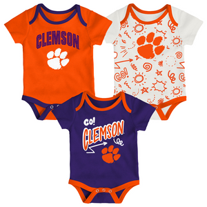 Clemson Infant All-Day Play Onesie Set  - ORANGE