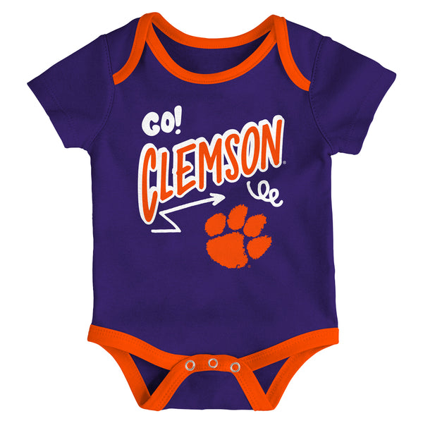 Clemson Infant All-Day Play Onesie Set  - ORANGE