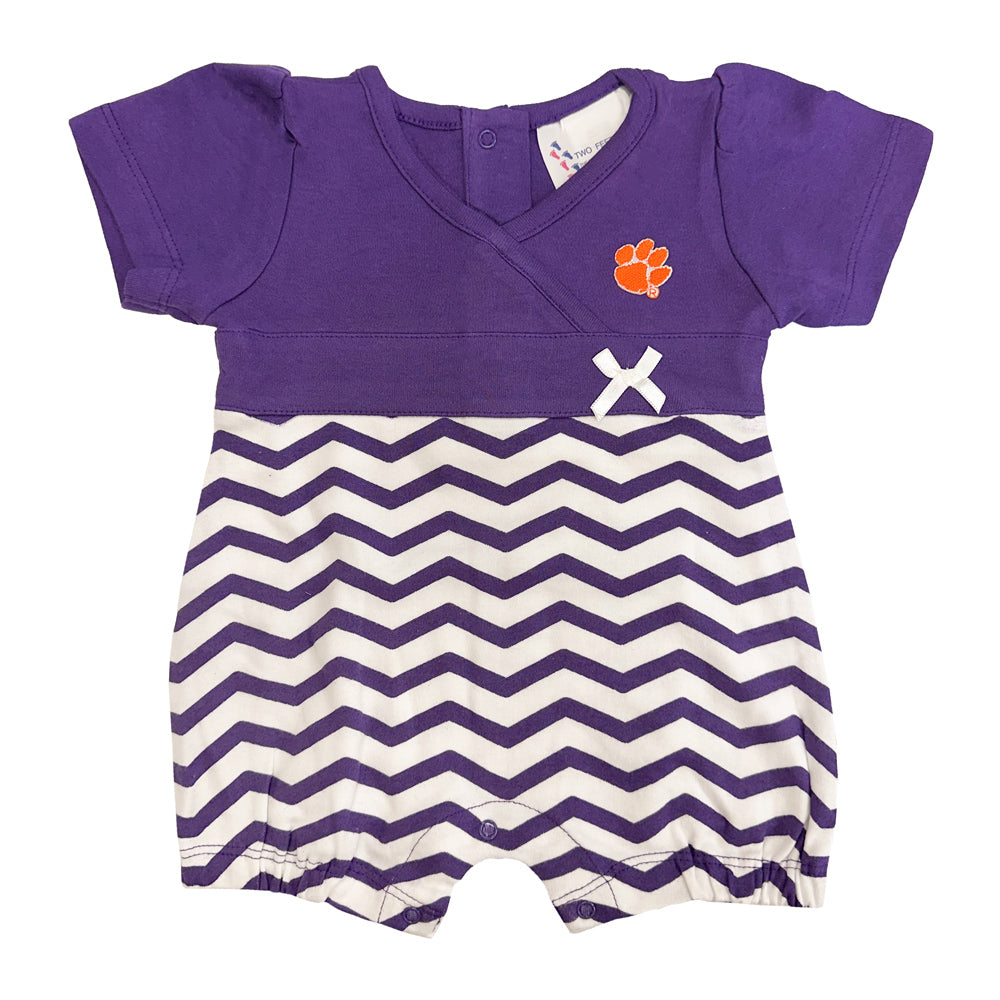 Clemson Infant Chevron Romper