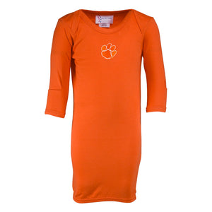 Clemson Infant Layette Gown - ORANGE