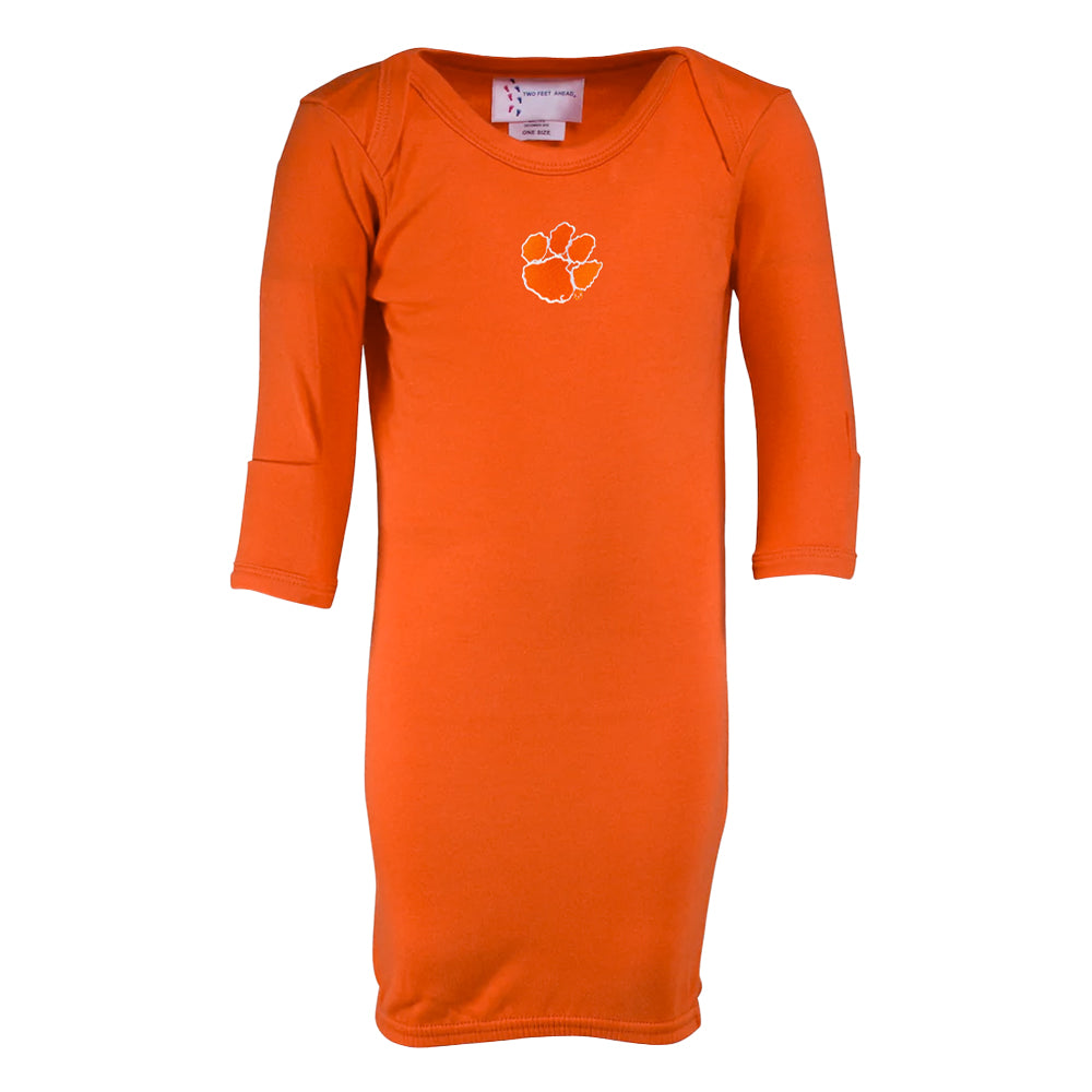 Clemson Infant Layette Gown - ORANGE