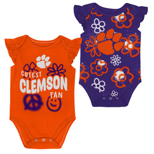 Clemson Infant Little Sunshine Onesie Set - ORANGE