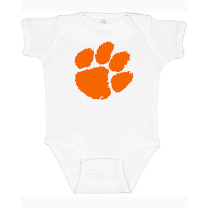 Clemson Infant Paw Onesie - WHITE