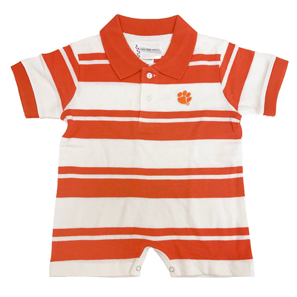Clemson Infant Rugby Romper - ORANGE