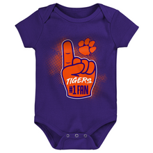 Clemson Infant Spirit #1 Onesie - PURPLE
