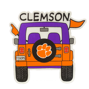 Clemson Jeep Rugged Decal
