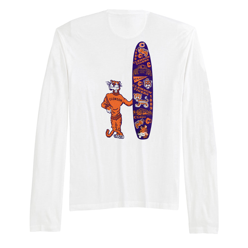 Clemson Johnnie-O Adam Long Sleeve Tee - WHITE