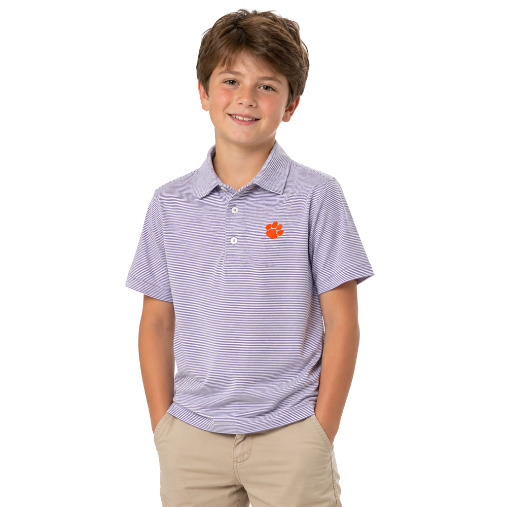 Clemson Johnnie-O Boys Lyndon Polo - PURPLE
