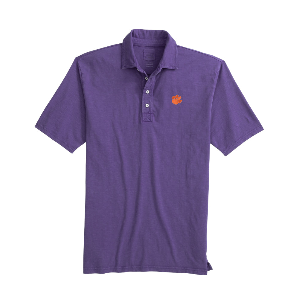 Clemson Johnnie-O Coastal Wash Polo - PURPLE