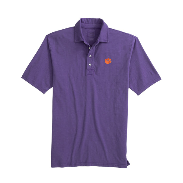 Clemson Johnnie-O Coastal Wash Polo - PURPLE