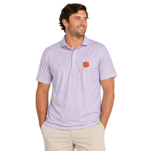 Clemson Johnnie-O Stetsons Polo - PURPLE