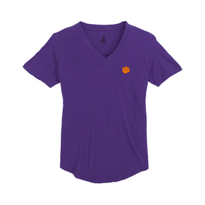 Clemson Johnnie-O Women’s Merediths V-Neck Tee - PURPLE