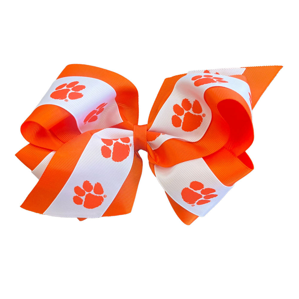 Clemson Jumbo Layered Bow 