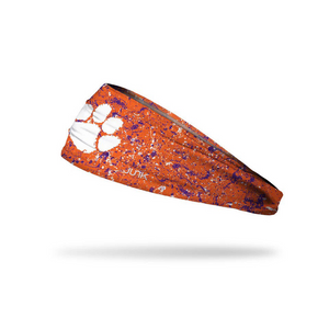 Clemson Junk Splatter Logo Headband  - ORANGE