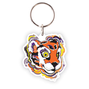 Clemson Justin Patten Mascot Wood Keytag