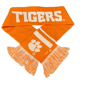 Clemson Knit Stripe Scarf