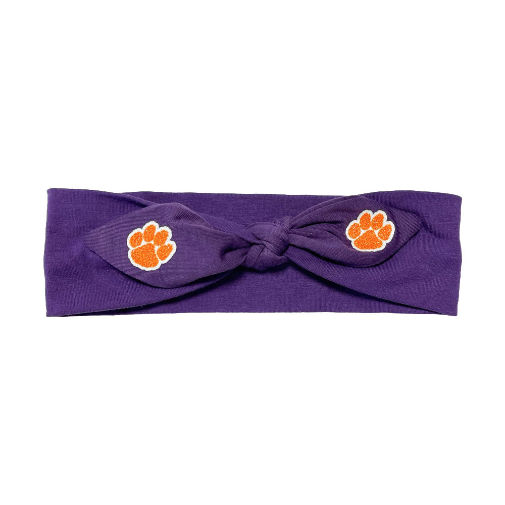 Clemson Knotted Bow Headband 
