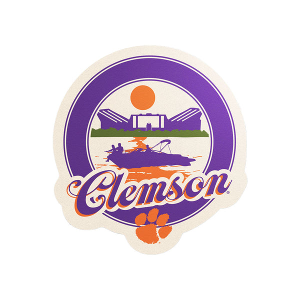 Clemson Sticker Clemson Lake Cruising Sticker