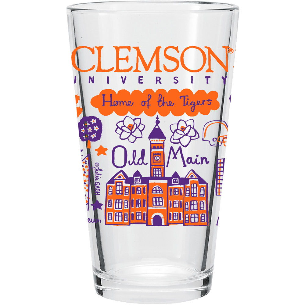 Clemson Landmark Tea Glass