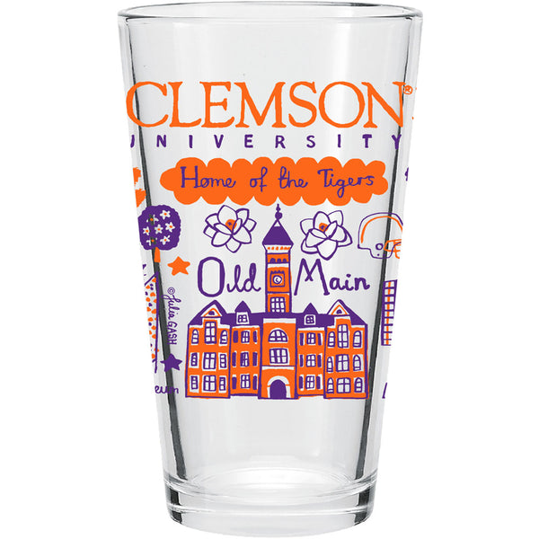 Clemson Landmark Tea Glass