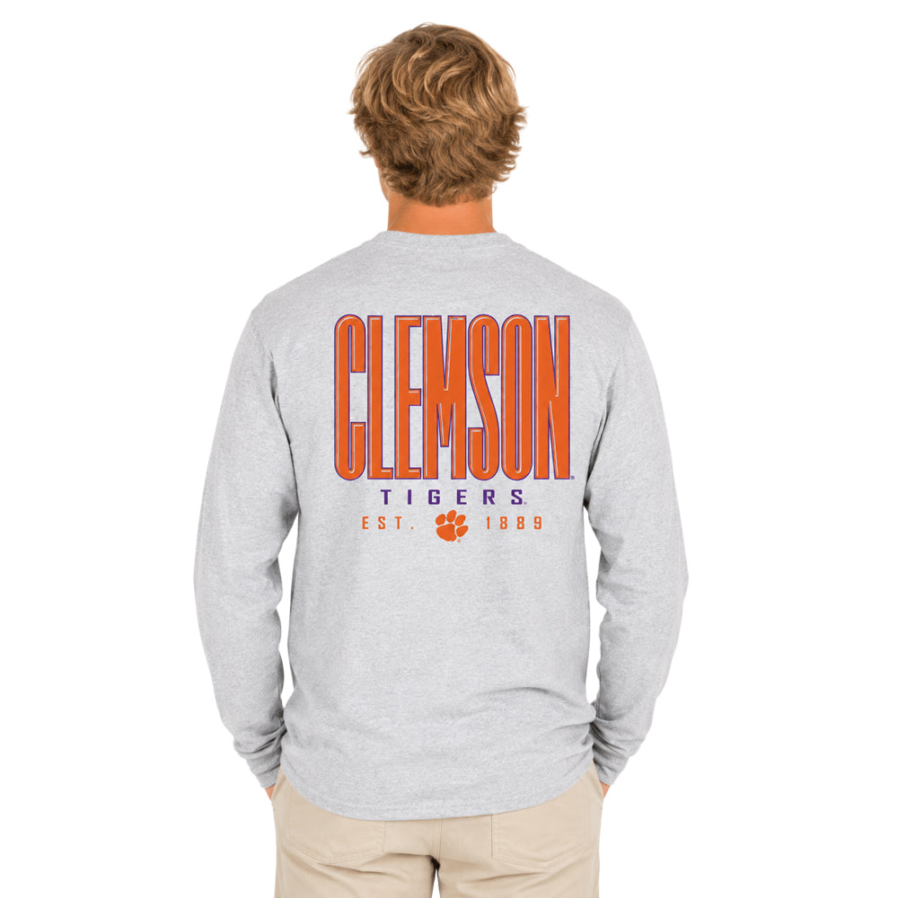 Clemson League Long Sleeve Pocket Tee