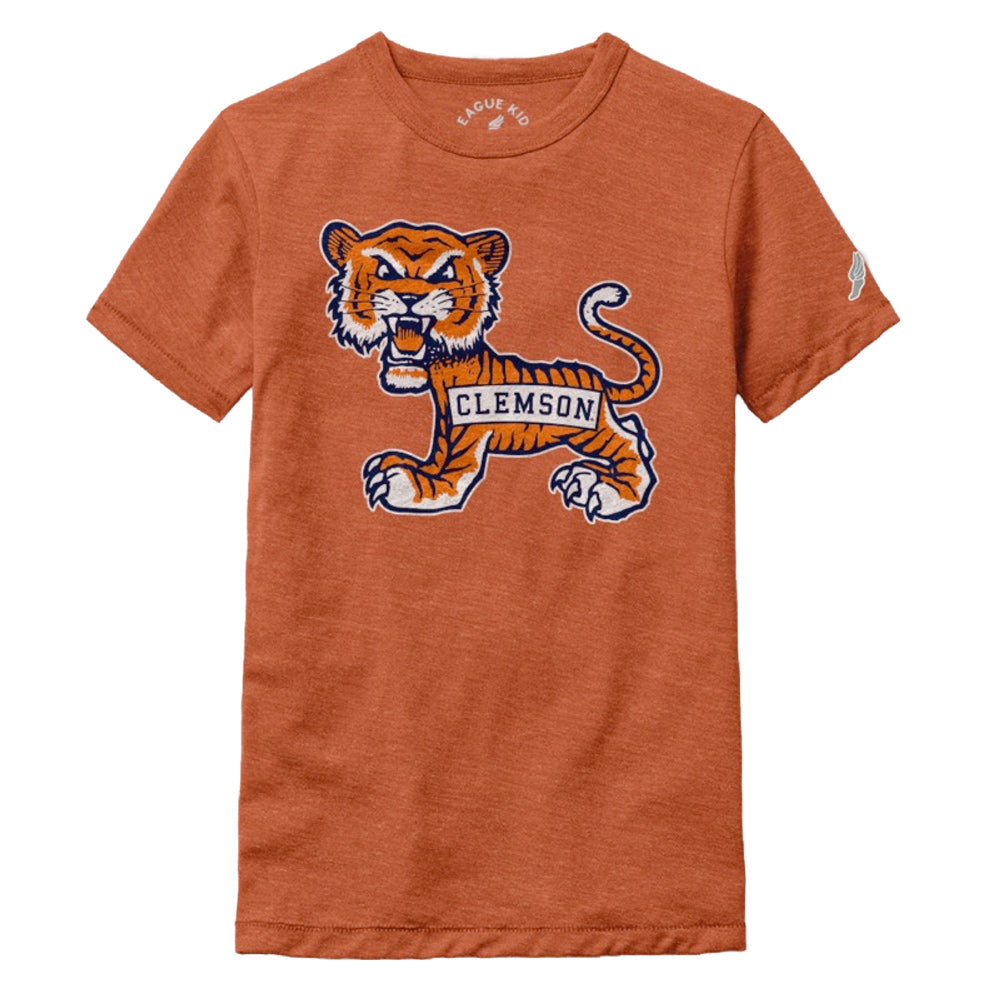 Clemson League Old School Tiger Tee - ORANGE
