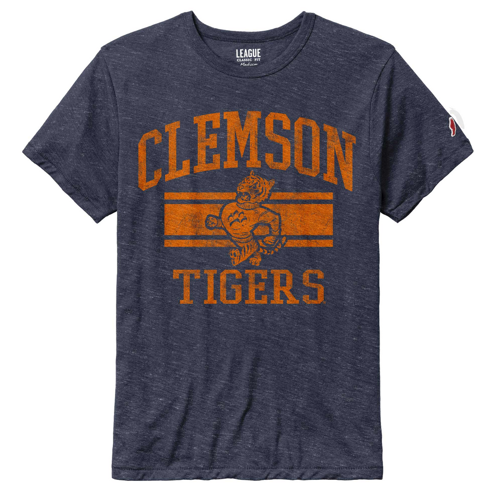 Clemson League Victory Falls Angry Tiger Tee - NAVY