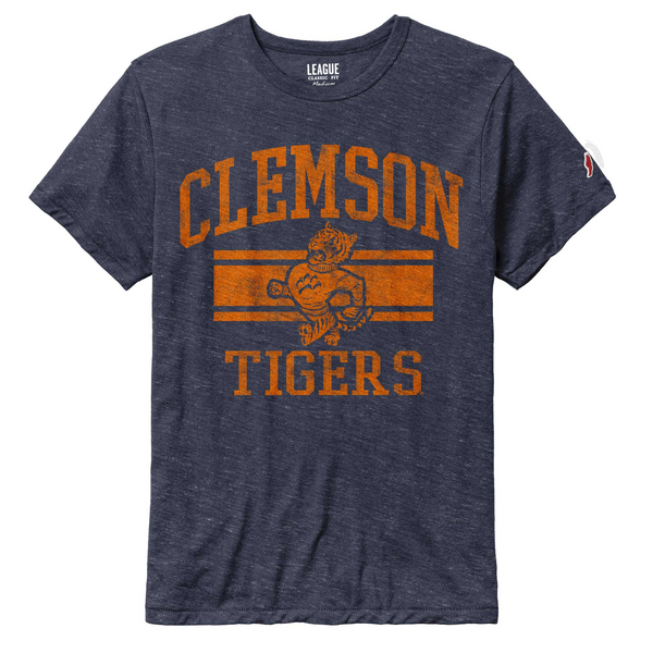 Clemson League Victory Falls Angry Tiger Tee - NAVY