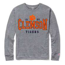 Clemson League Victory Falls Long Sleeve Tee - MD GREY