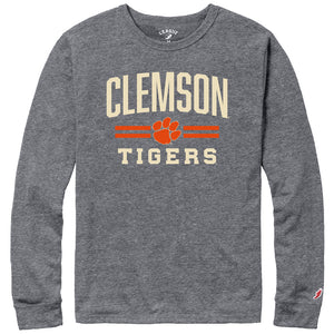 Clemson League Victory Falls Long Sleeve Tee - DK GREY