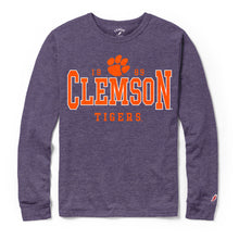 Clemson League Victory Falls Long Sleeve Tee - PURPLE