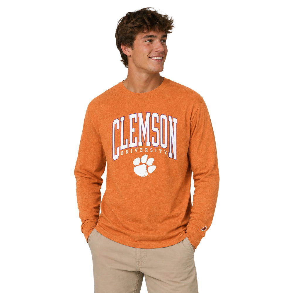 Clemson League Victory Falls University Long Sleeve Tee - ORANGE