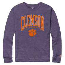 Clemson League Victory Falls University Long Sleeve Tee - PURPLE